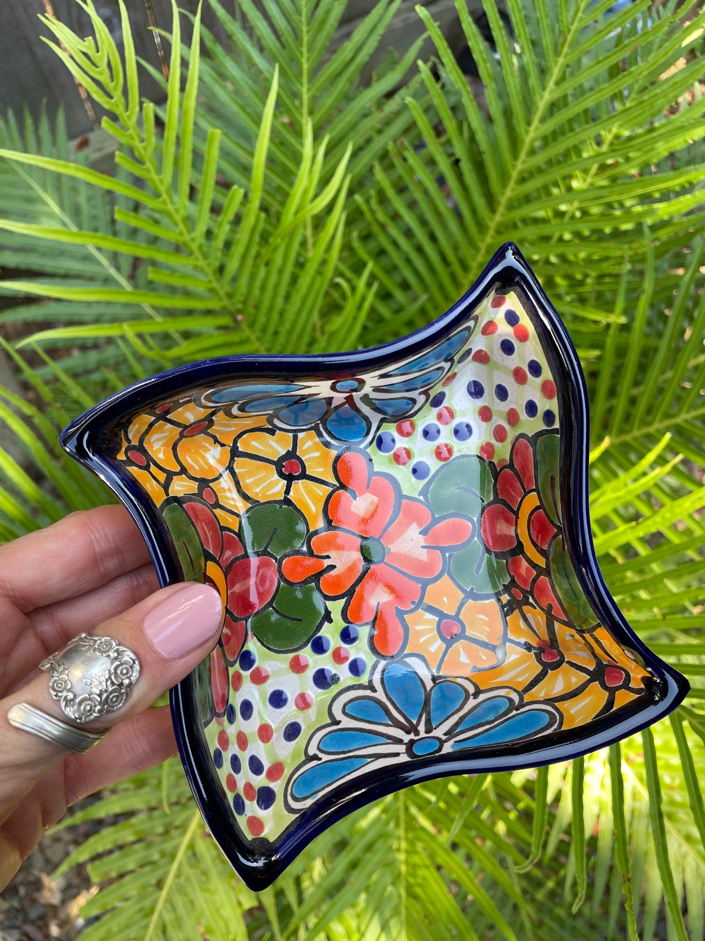 Mexican Talavera Curved Dish