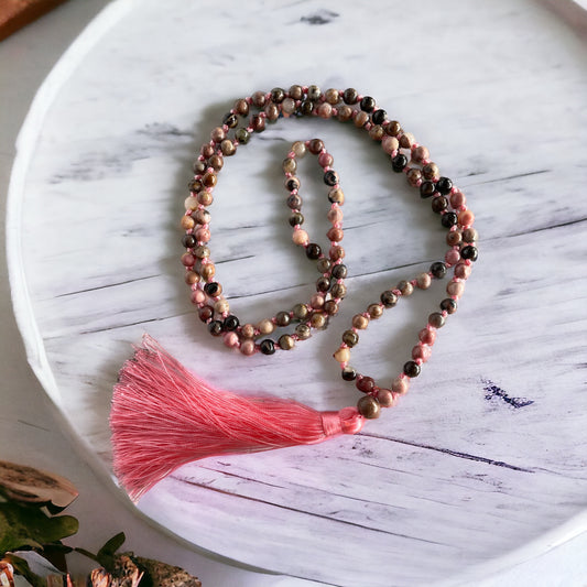 Rhodonite ~ Mala/Prayer Beads