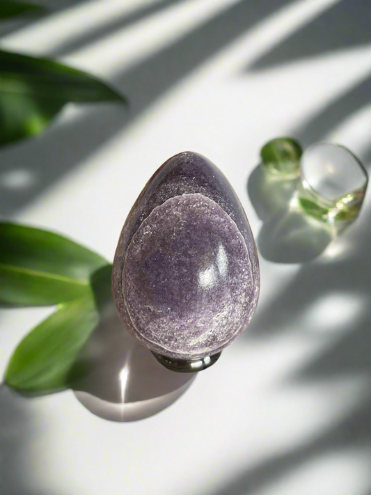 Lepidolite Egg with holder