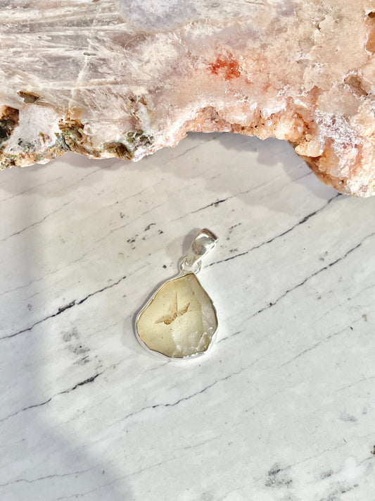 Libyan Desert Glass Raw Pendant