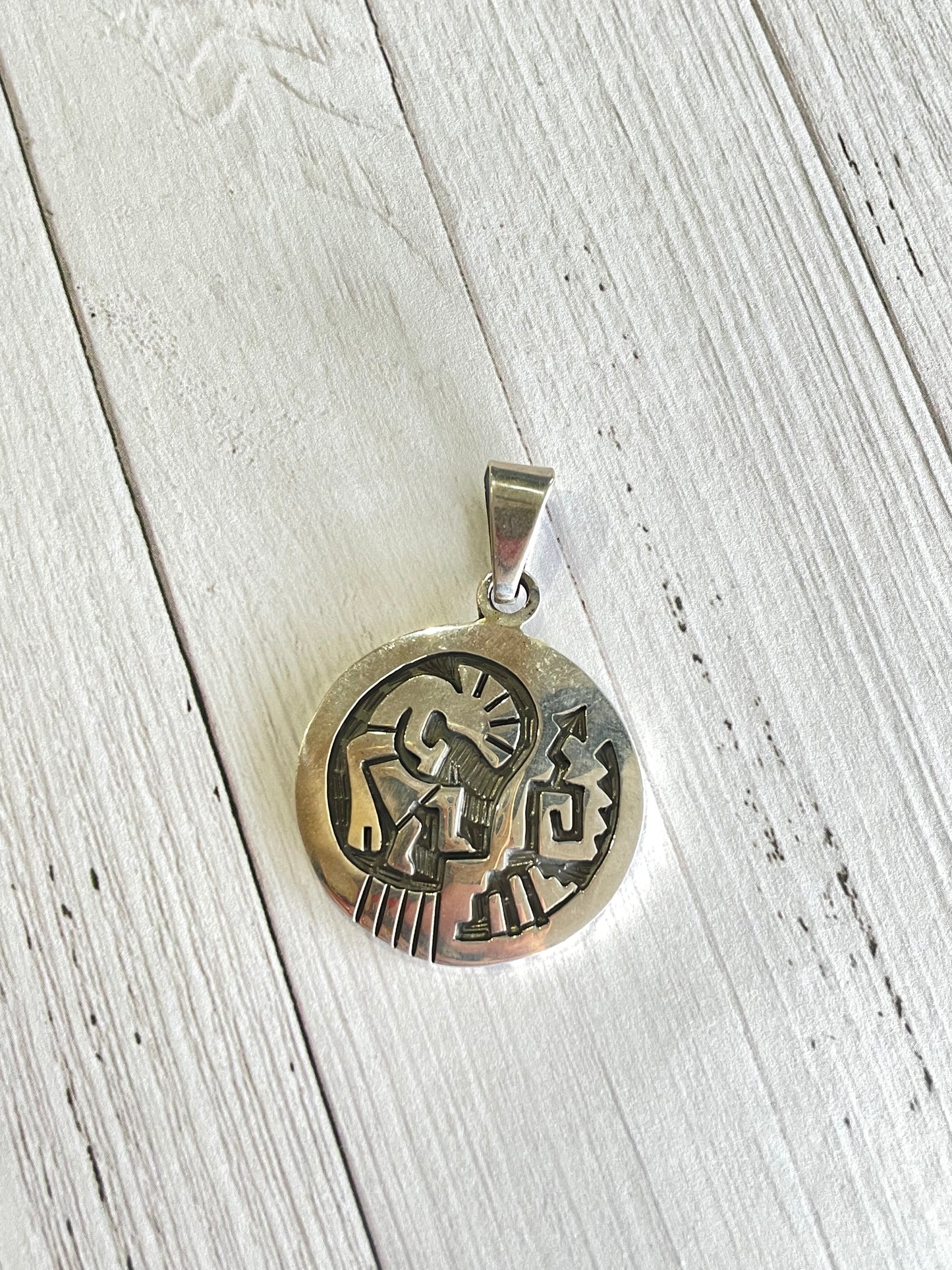 Native Talisman Kokopelli ~ Sterling Silver Pendant