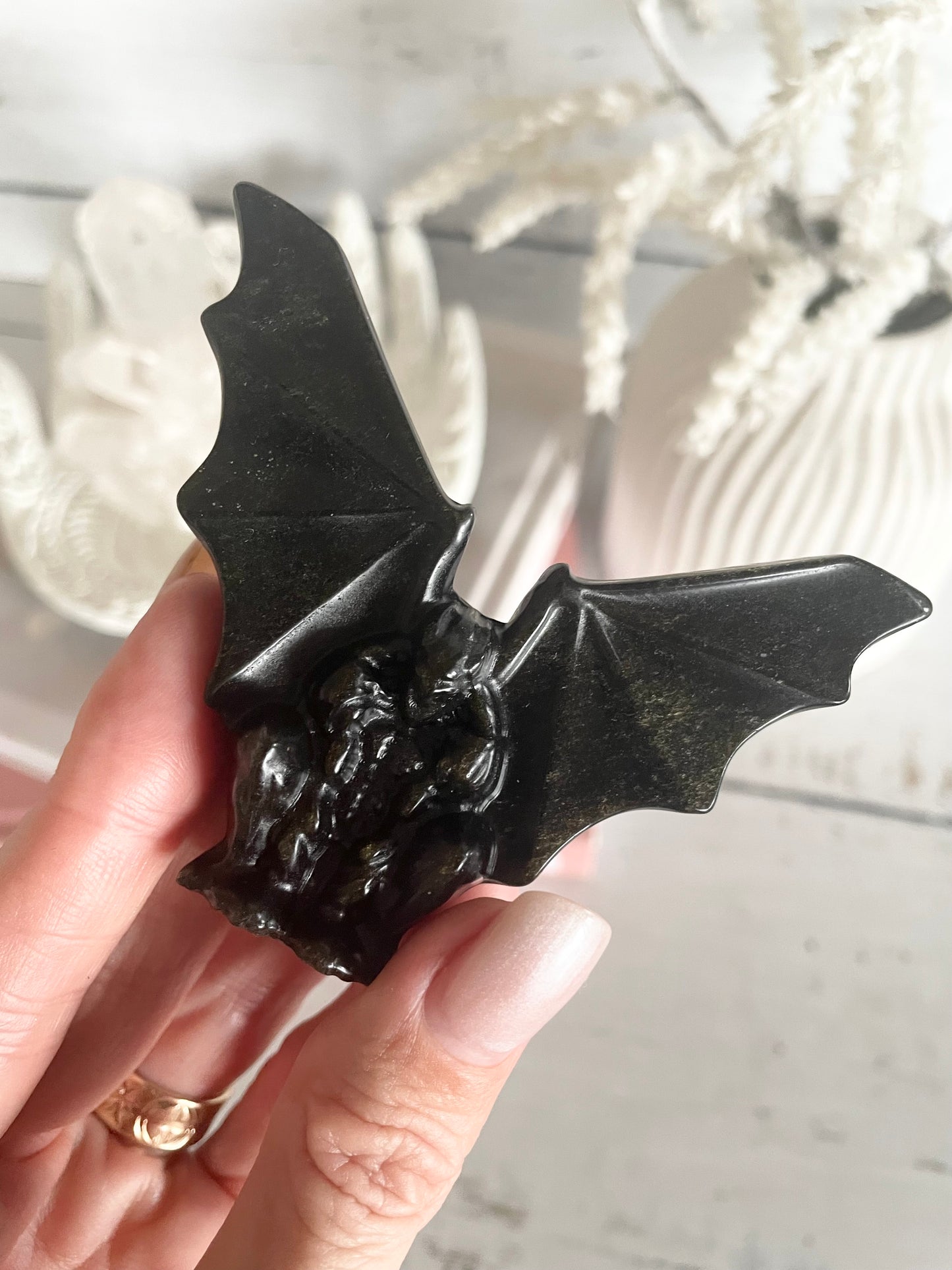 Gold Sheen Obsidian Gargoyle