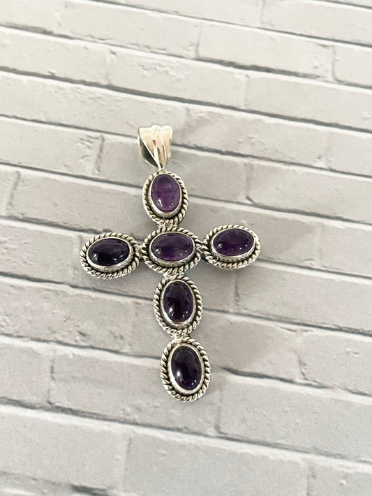 Amethyst Cross Pendant