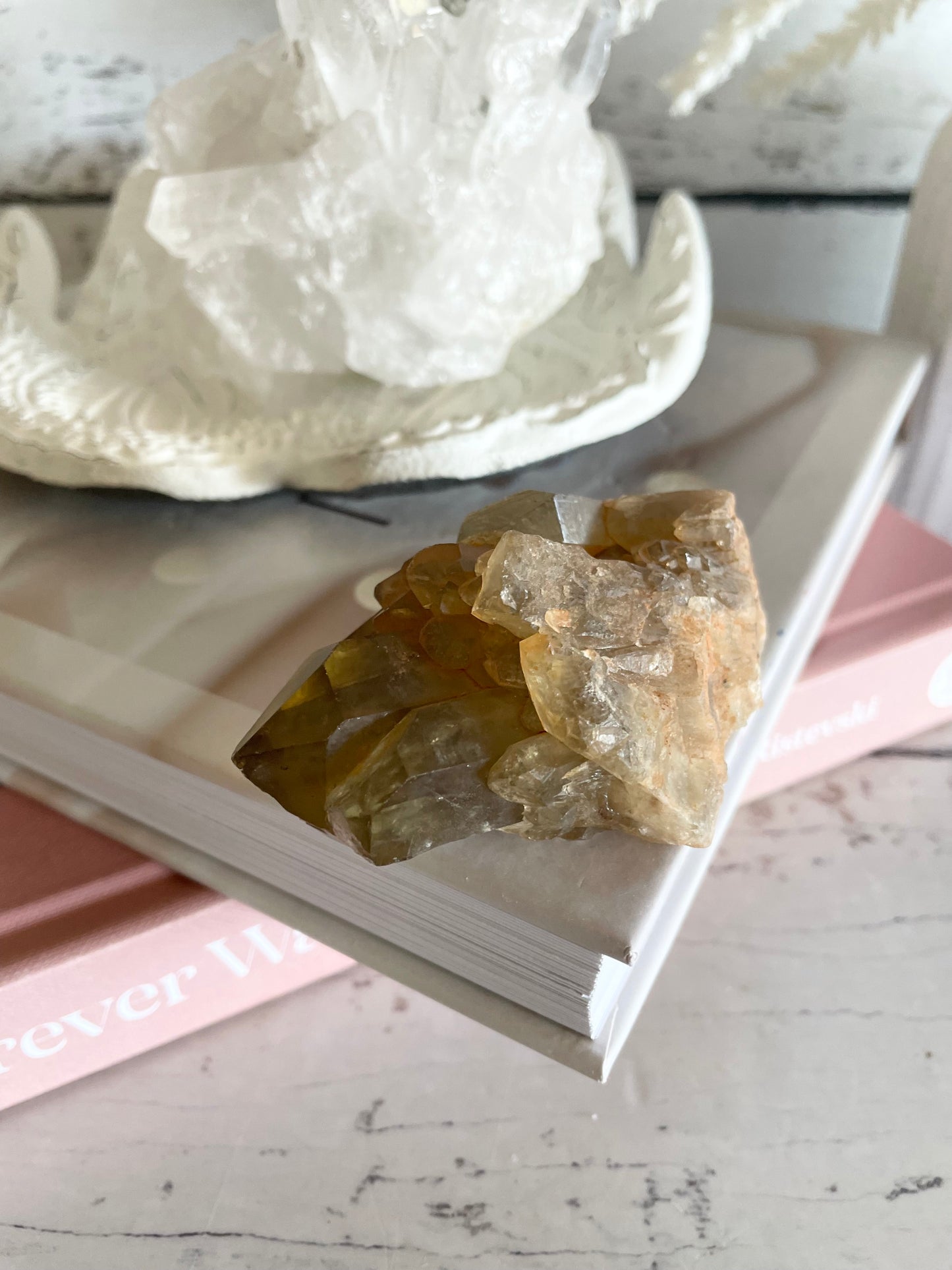 Natural Pineapple Citrine Cluster Point