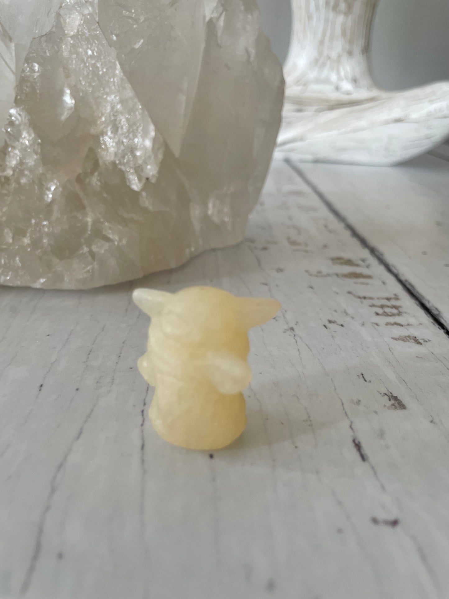 Orange Calcite Yoda