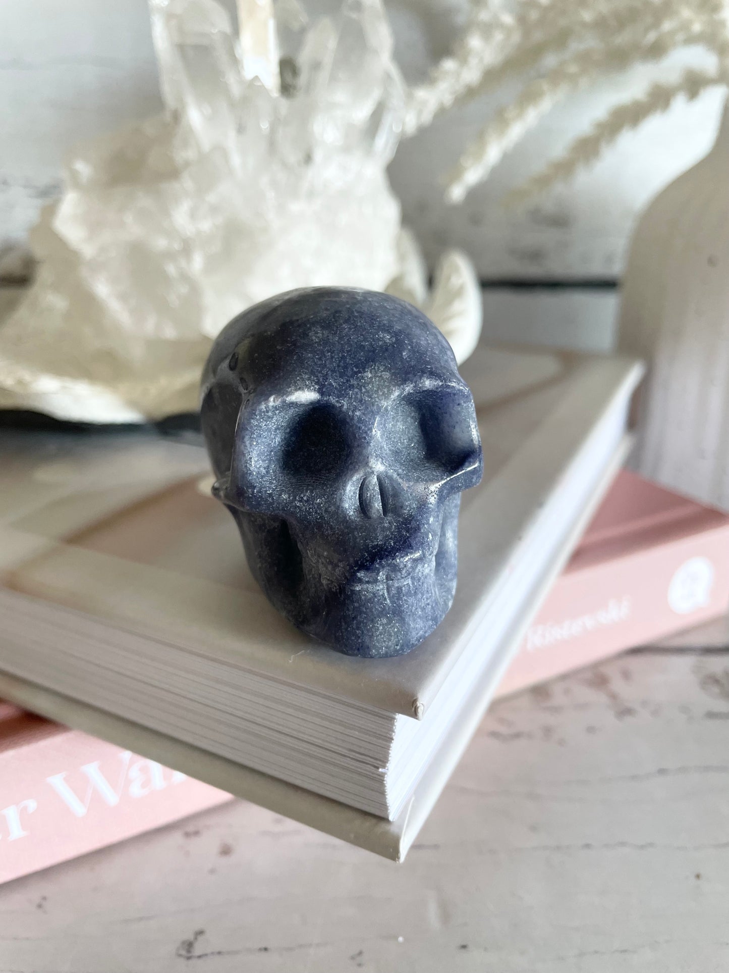 Blue Quartz Skull