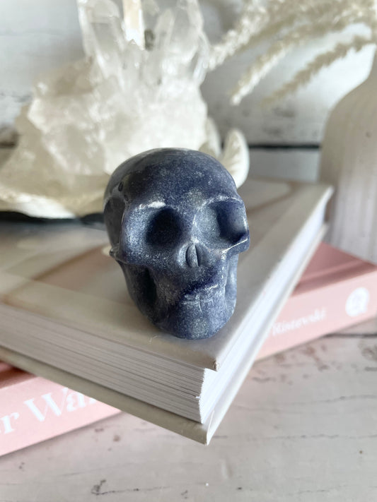 Blue Quartz Skull