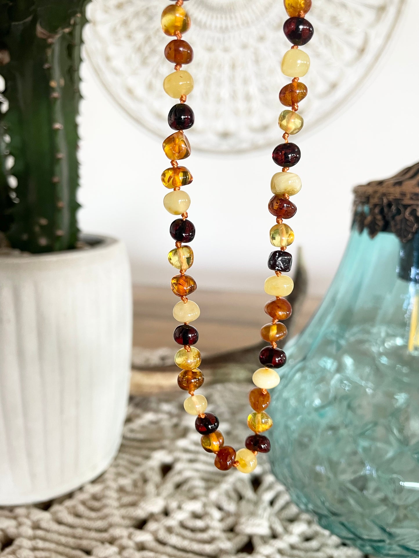 Amber Necklace ~ Multi Tone