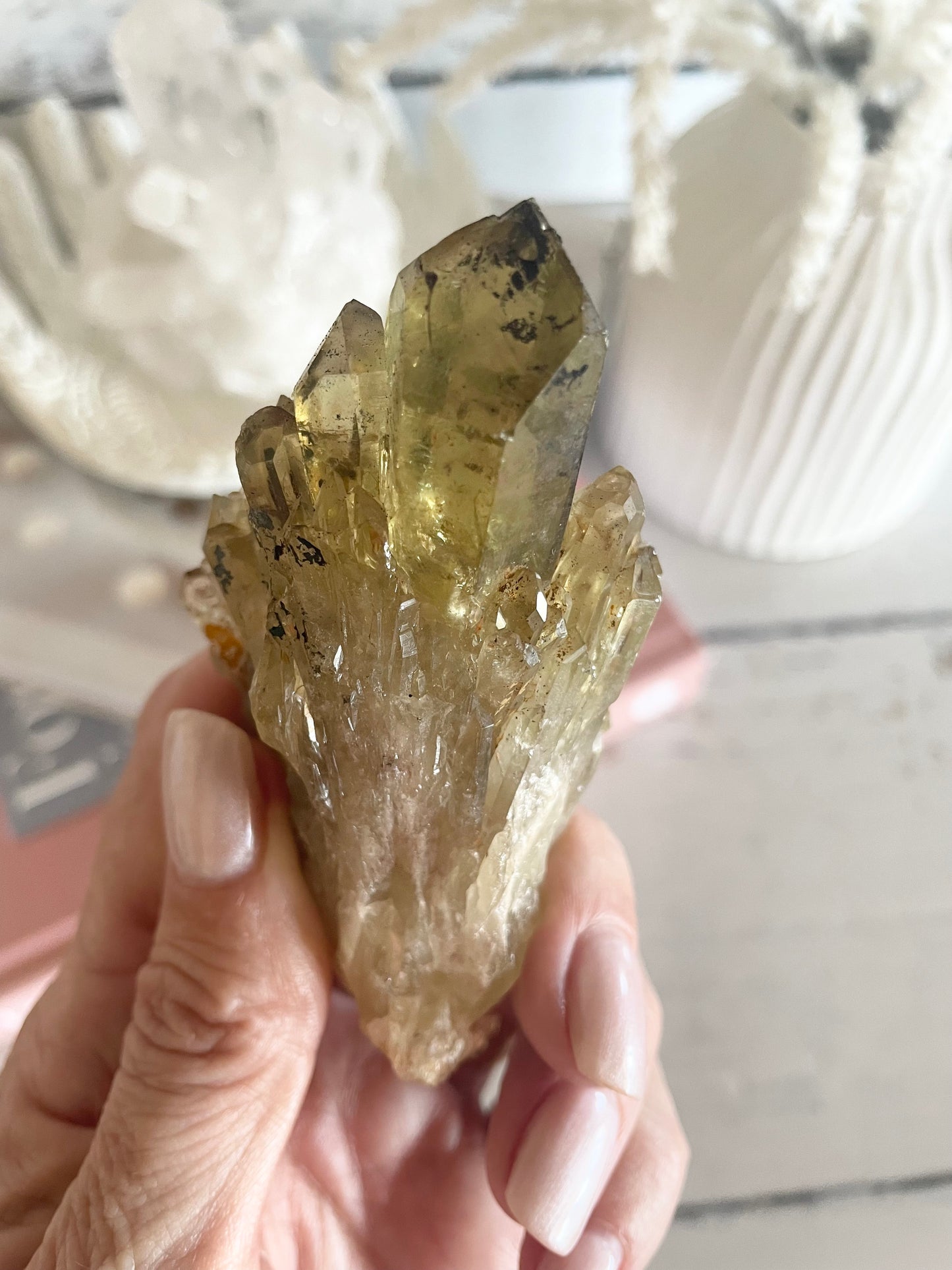 Natural Pineapple Citrine Cluster Point