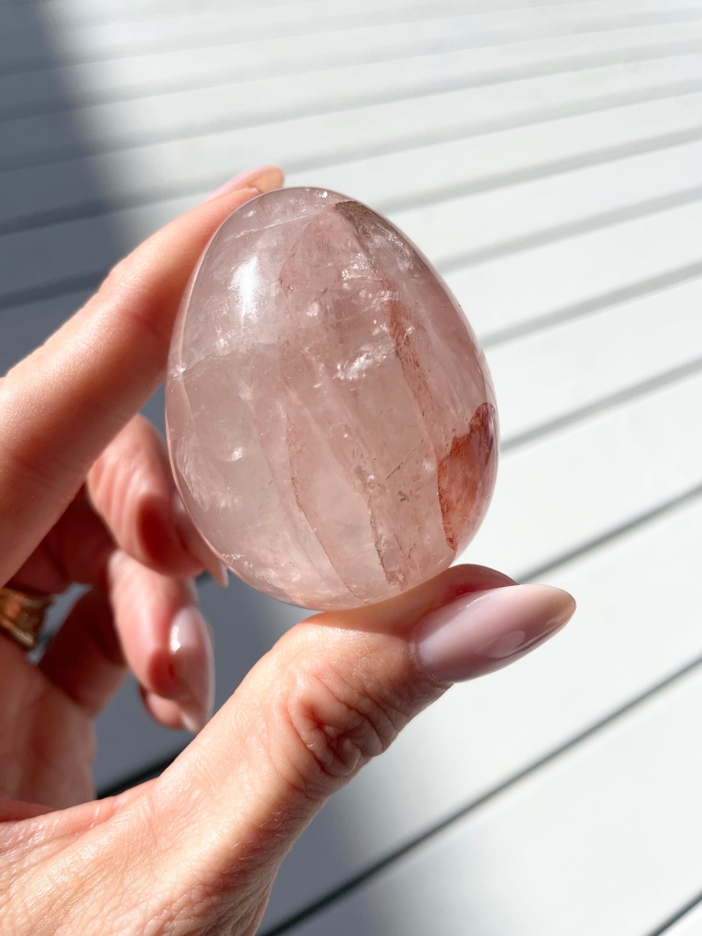 Fire Quartz Egg with holder