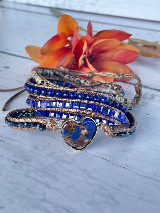 Bohemian 5 Wrap ~ Lapis Lazuli ~ Wisdom