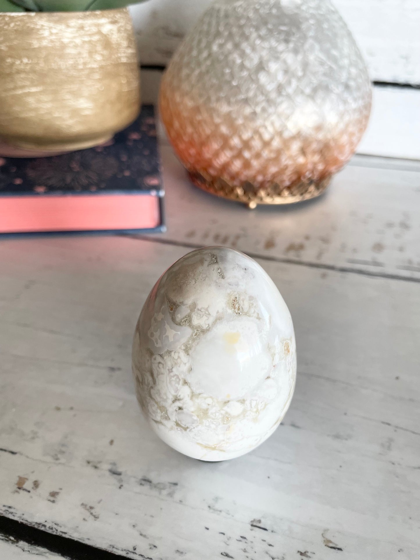 Spotted Agate Egg Includes holder