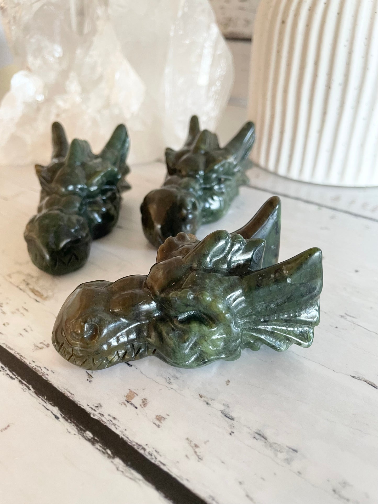 Jade Dragon Skull