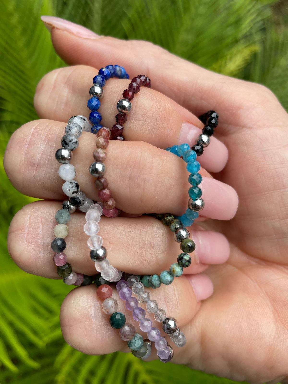 Faceted Rainbow Moonstone ring size 6-9