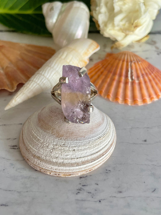 Ametrine Silver Raw Ring