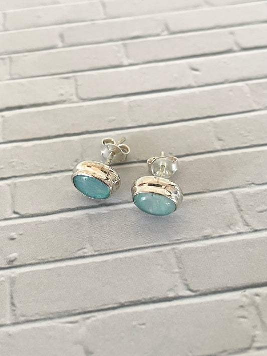 Aquamarine Studs
