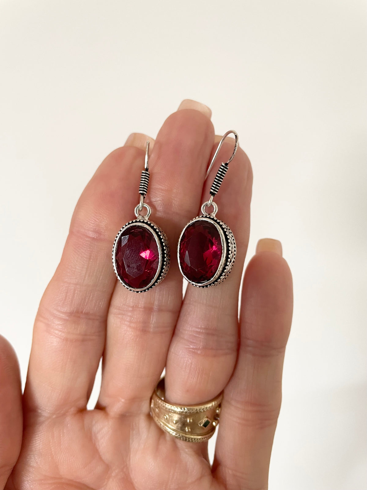 Pink tourmaline Dangles