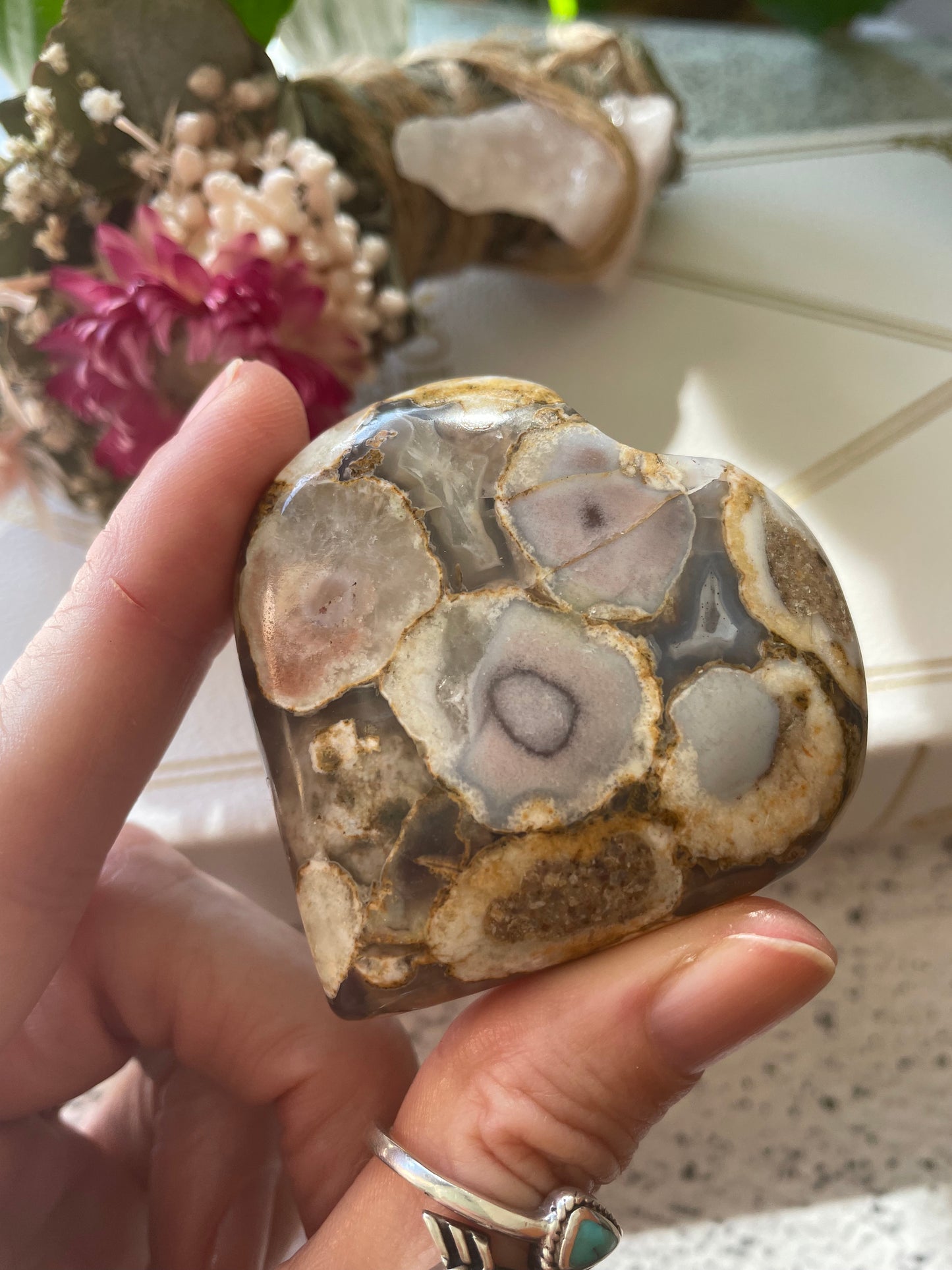 Spotted Agate Heart