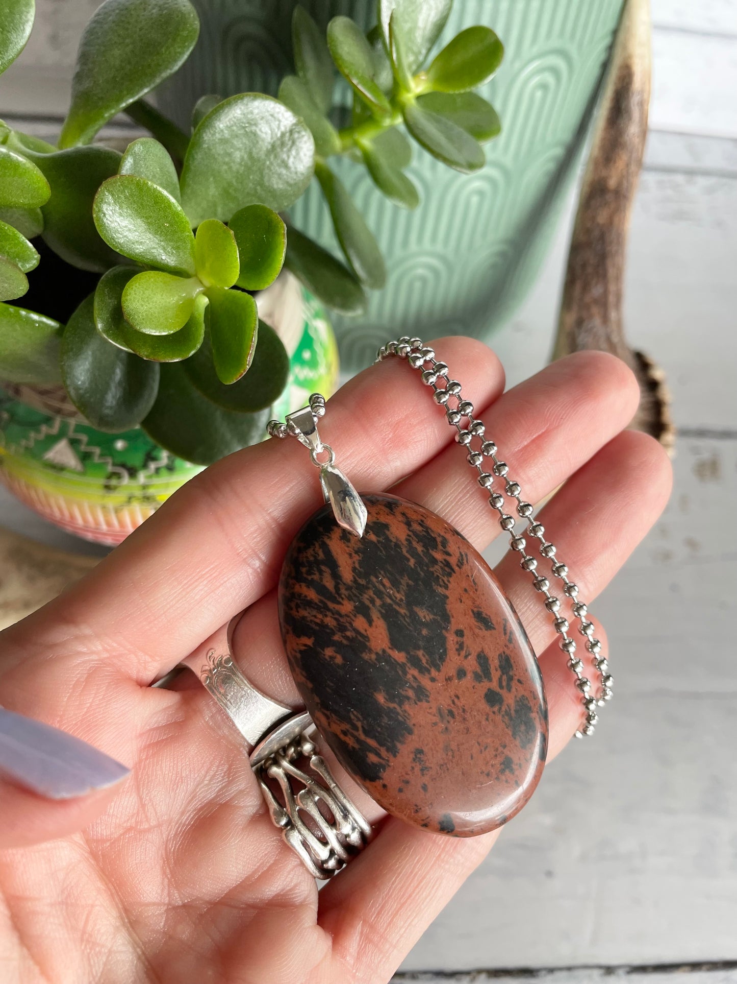 Sweetgrass Studio ~ Mahogany Obsidian Pendant