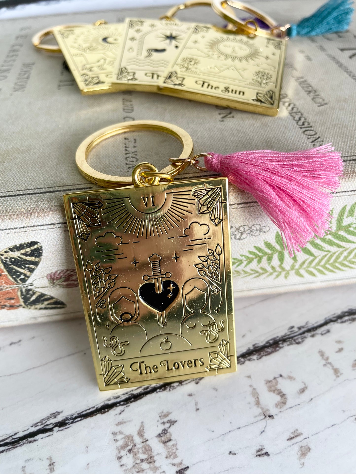 Tarot Keyring ~ The lovers