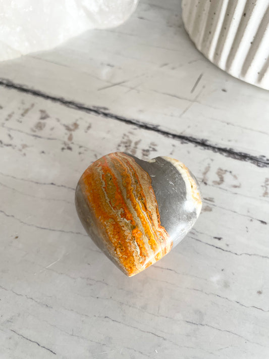Bumble Bee Jasper Heart