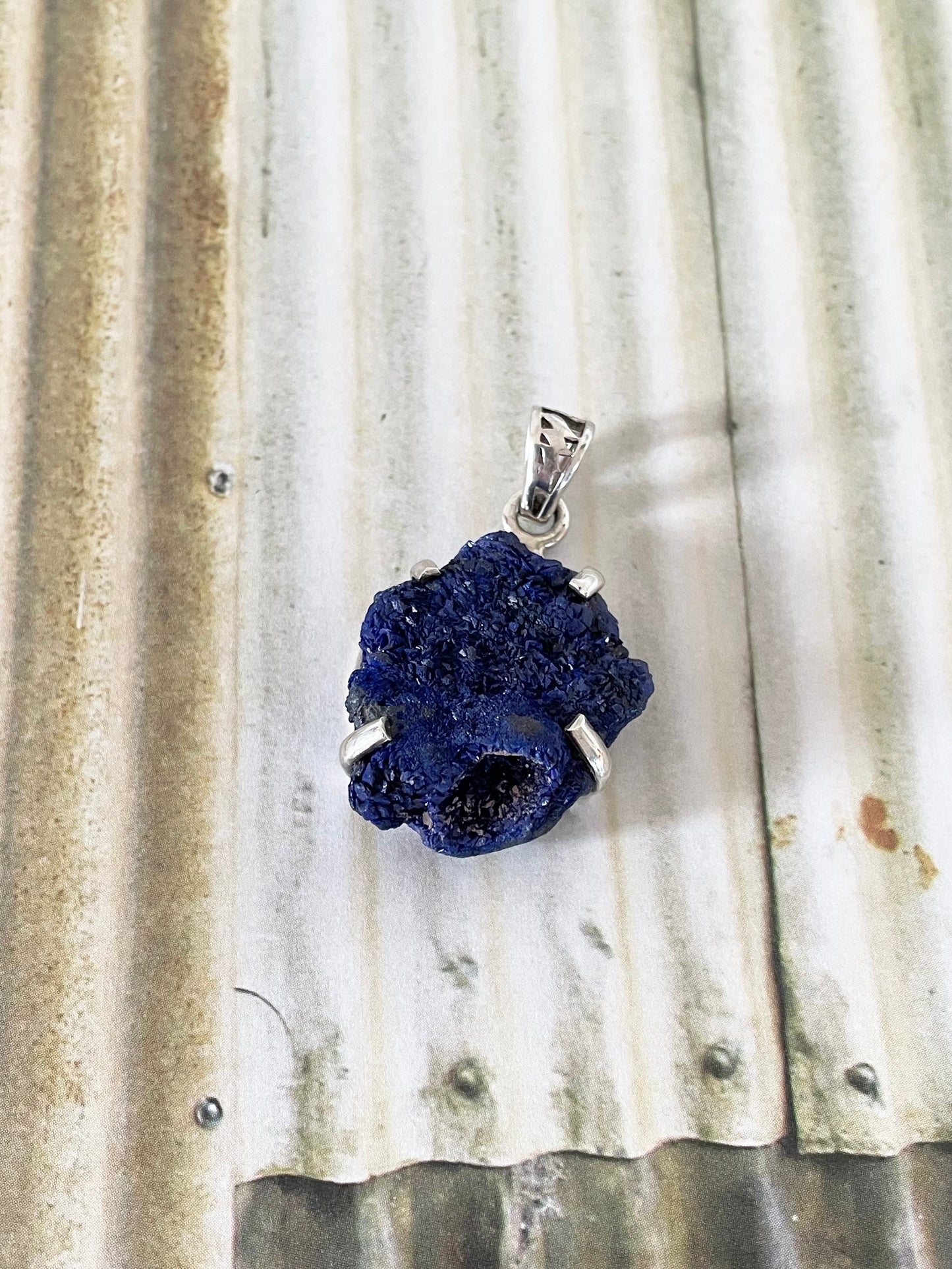 Raw Azurite Pendant