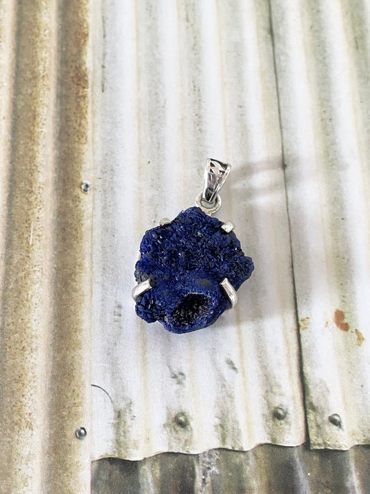 Raw Azurite Pendant