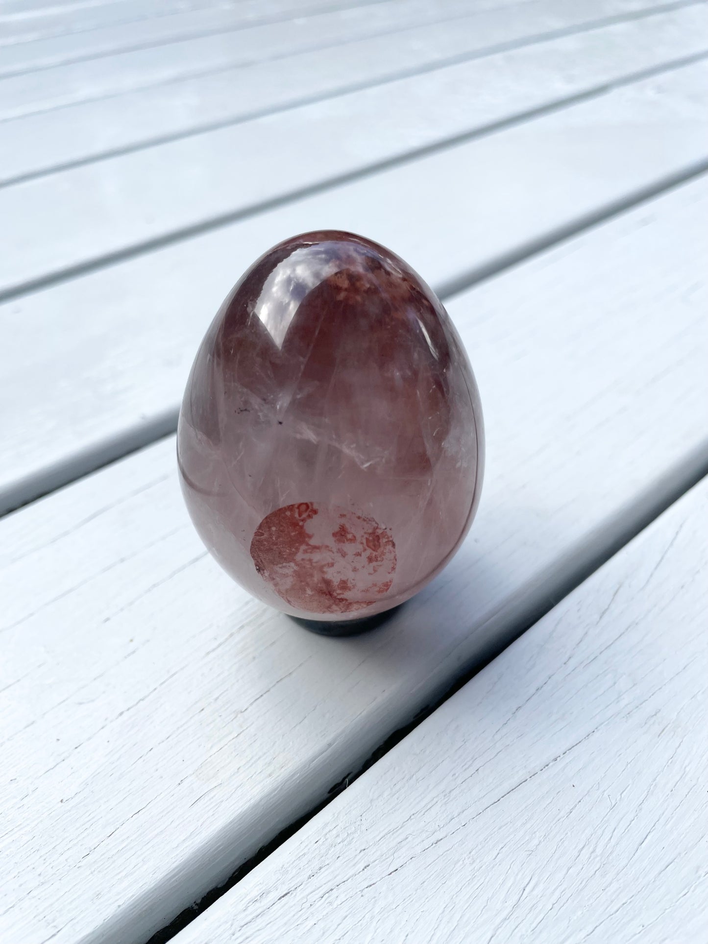 Fire Quartz Egg with holder