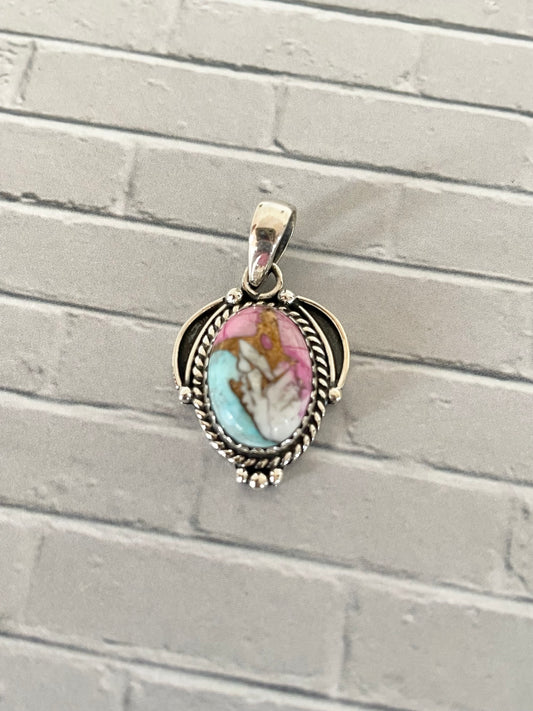 Cotton Candy Turquoise Pendant