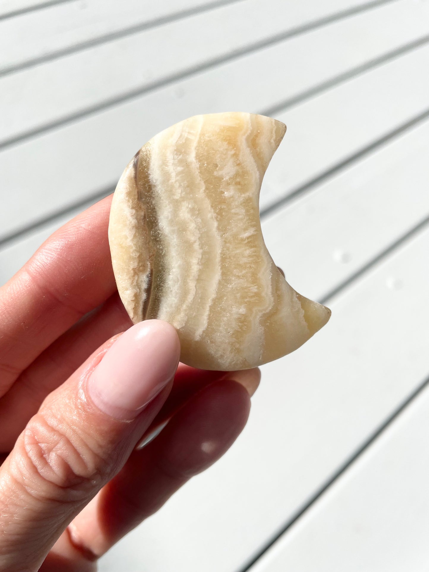 Orange Calcite Moon