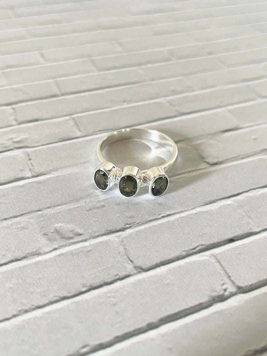 Moldavite Ring ~ size 7.5