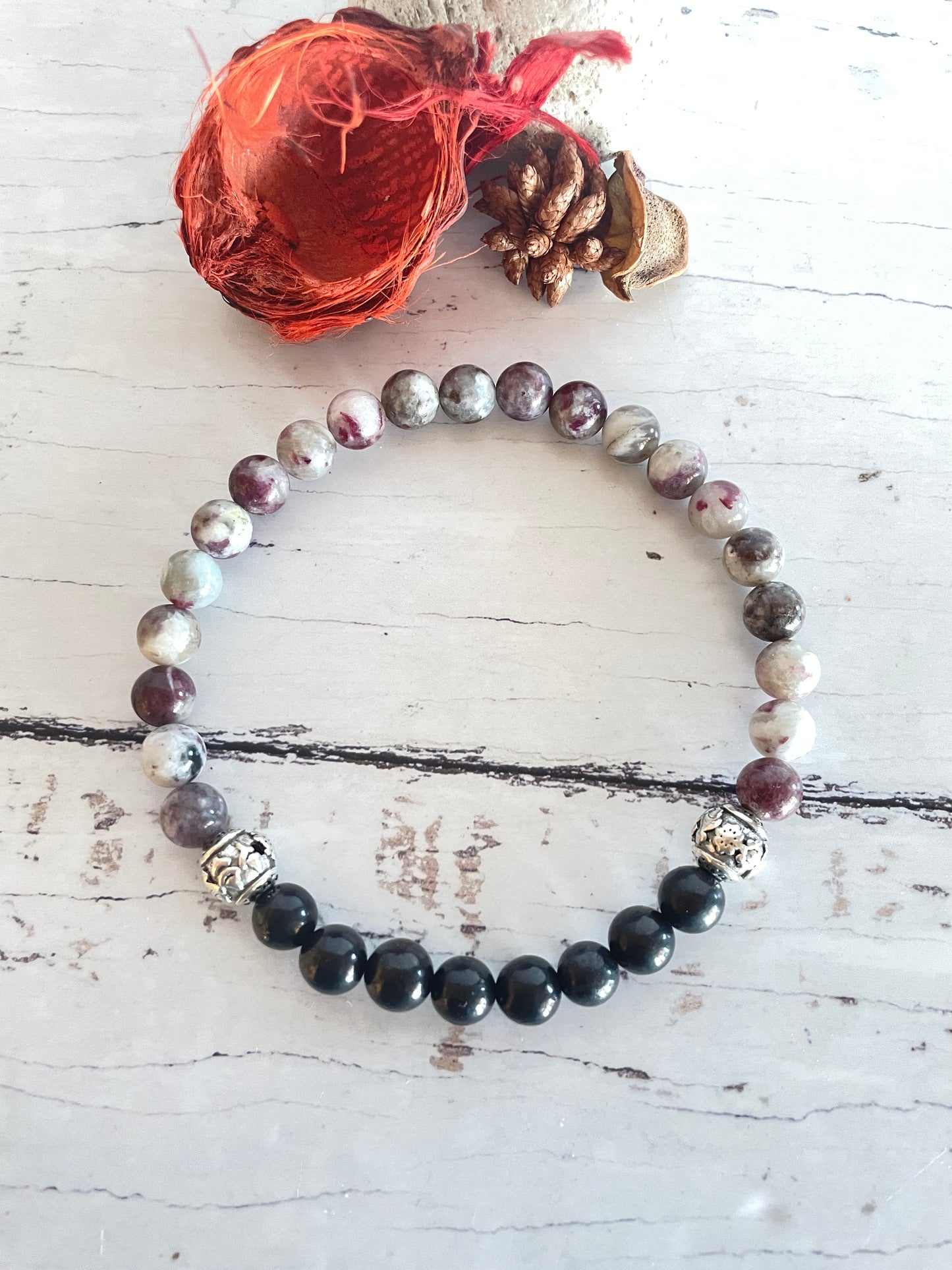 Rubellite & Shungite Healing Anklet ~ Passion ©️