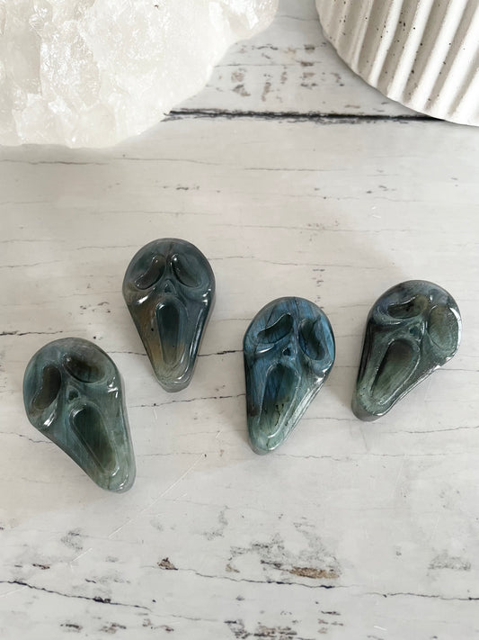 Ghost Face Mask - Labradorite
