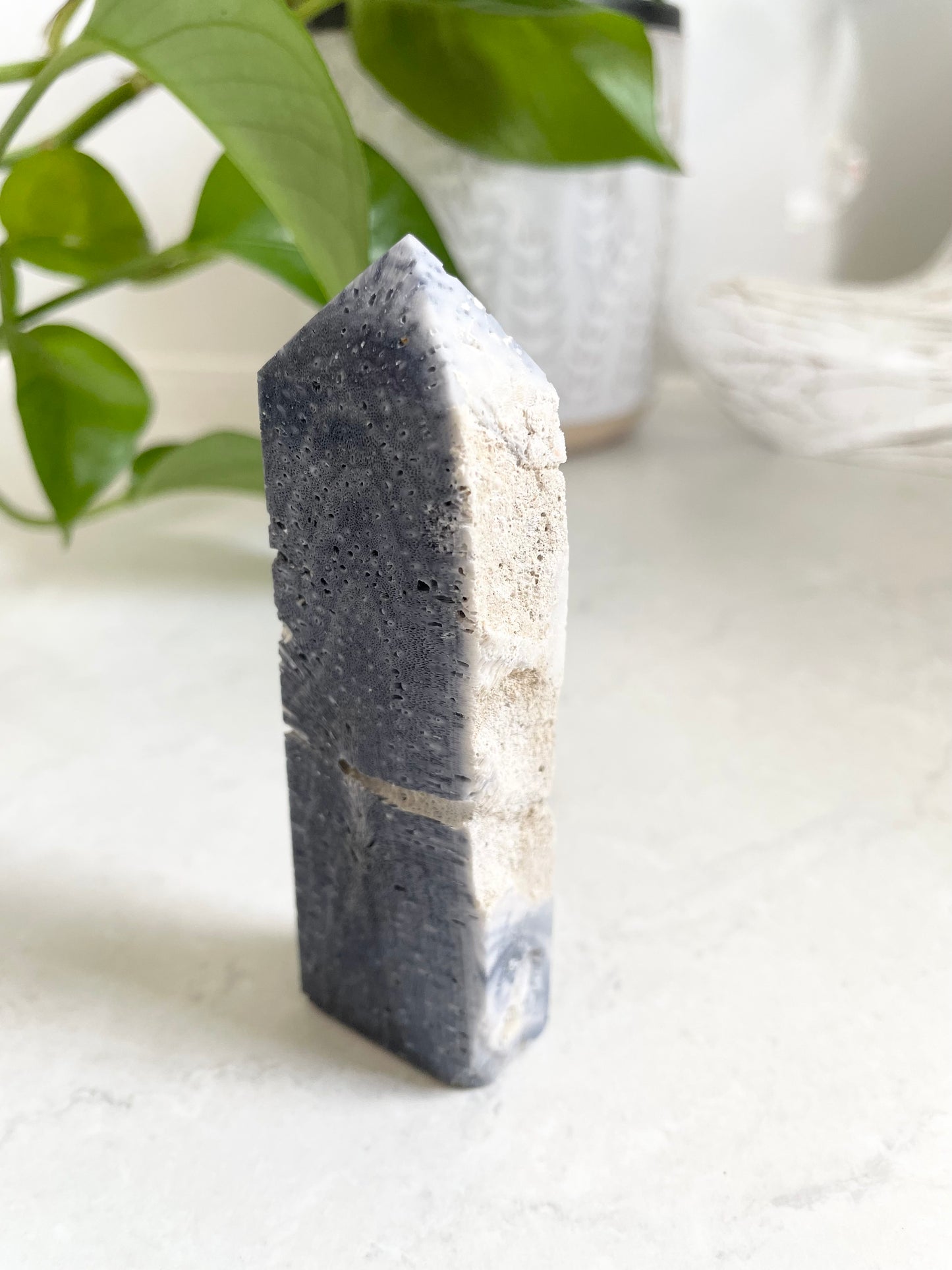 Blue coral jade Obelisk