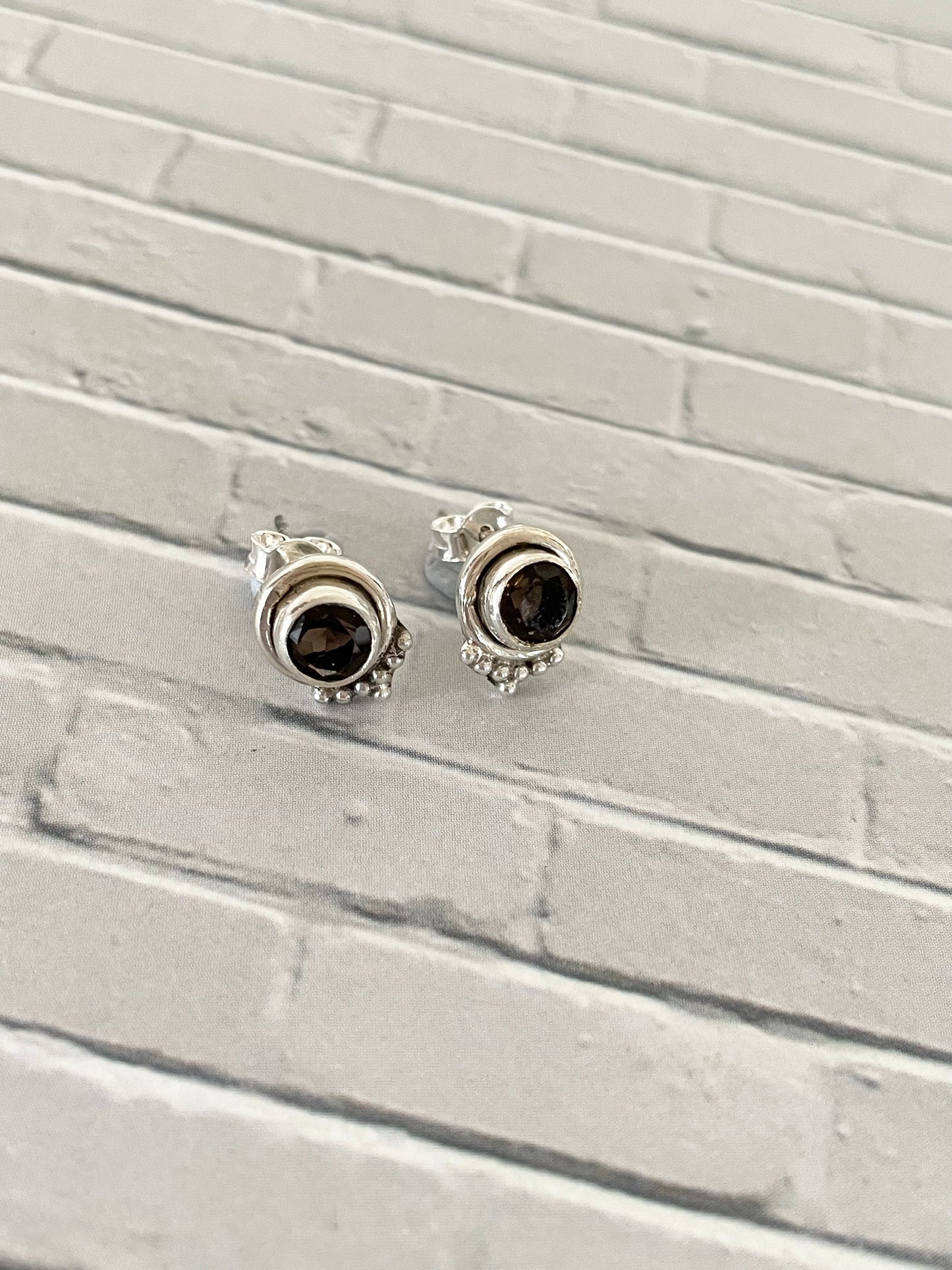 Smoky Quartz Studs