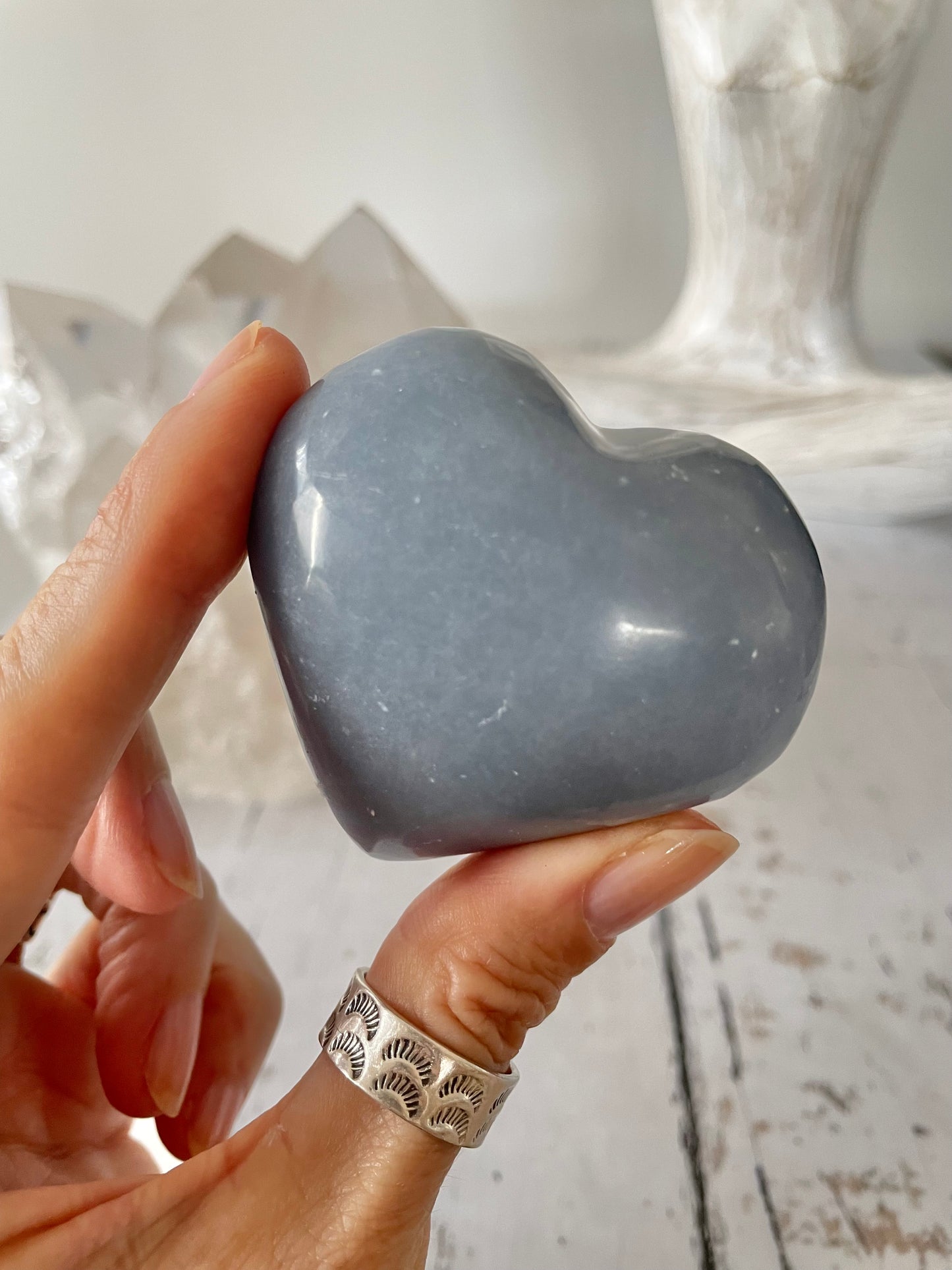 Angelite Heart