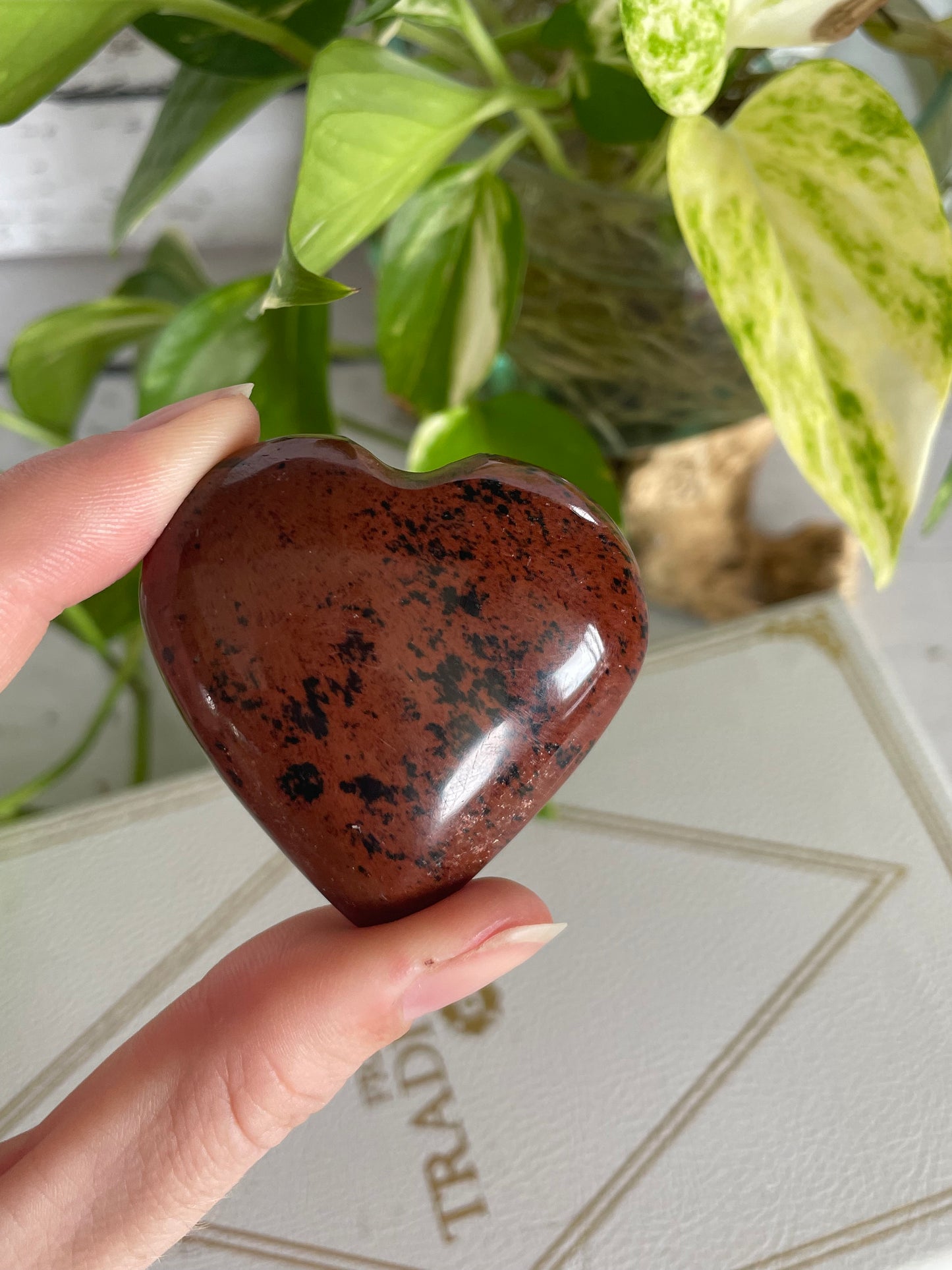 Mahogany Obsidian Heart