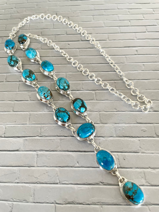 Tibetan Turquoise Lariat Necklace