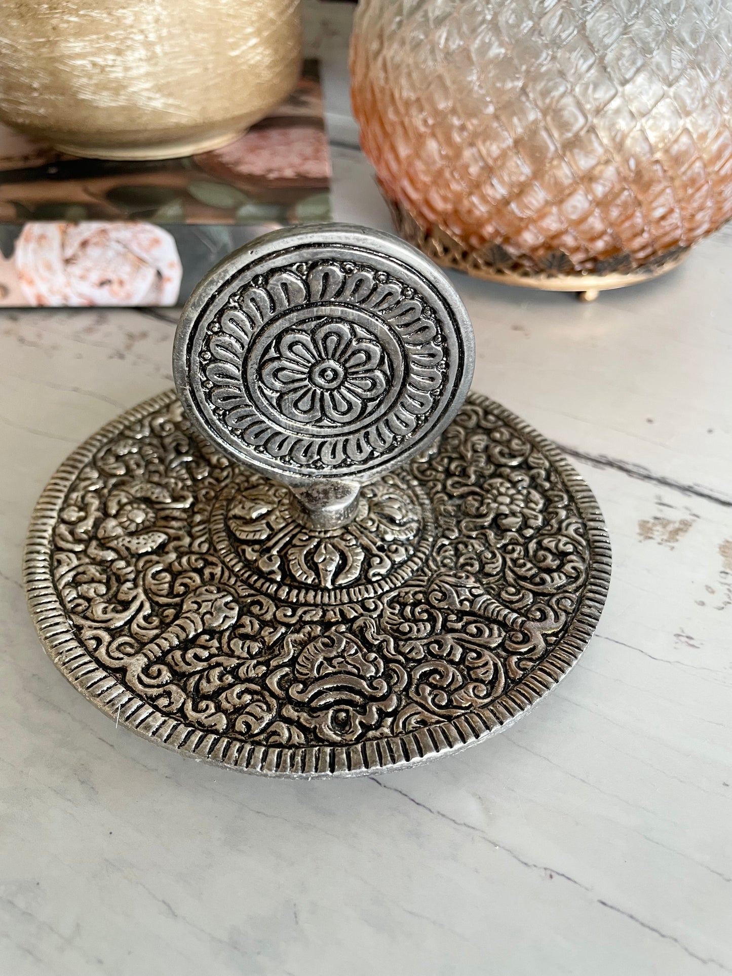 Incense Cone Holder - Flower/Pentacle