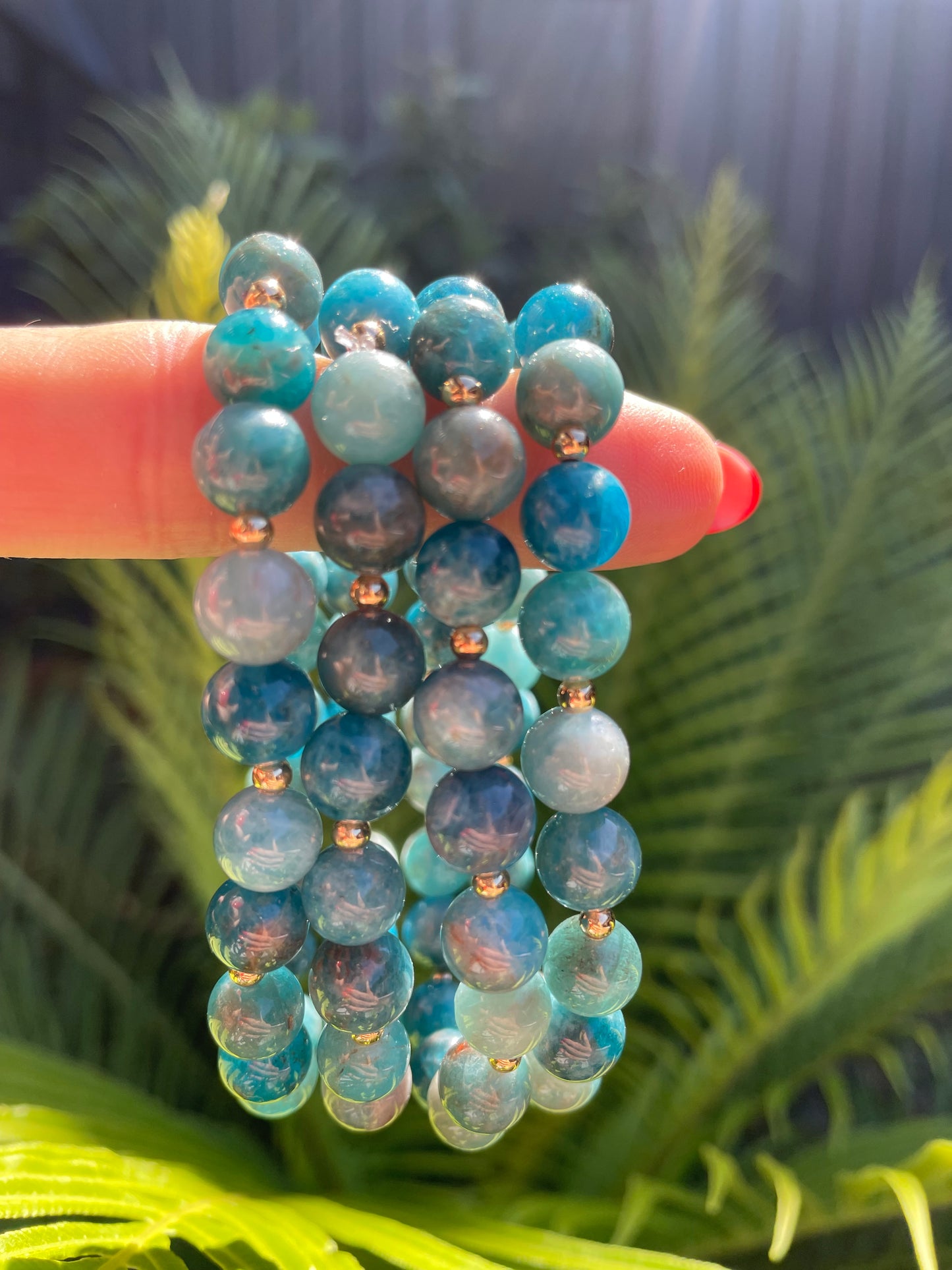 Apatite/Gold Healing Bracelet