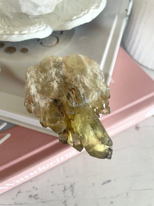 Natural Pineapple Citrine Cluster Point