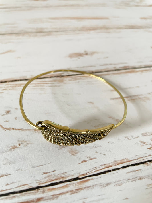 Brass Cuff ~ Angel Wing
