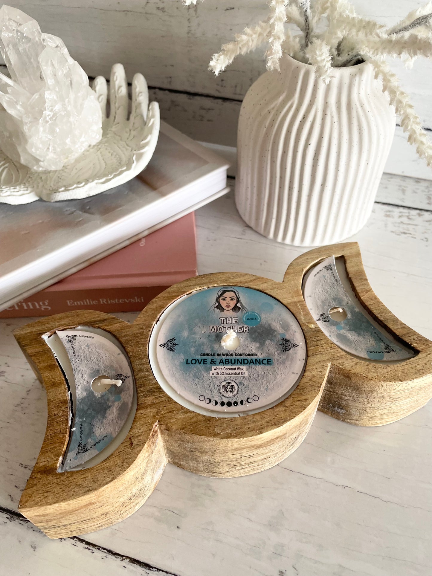 Triple Moon Vanilla Candle - Love & Abundance