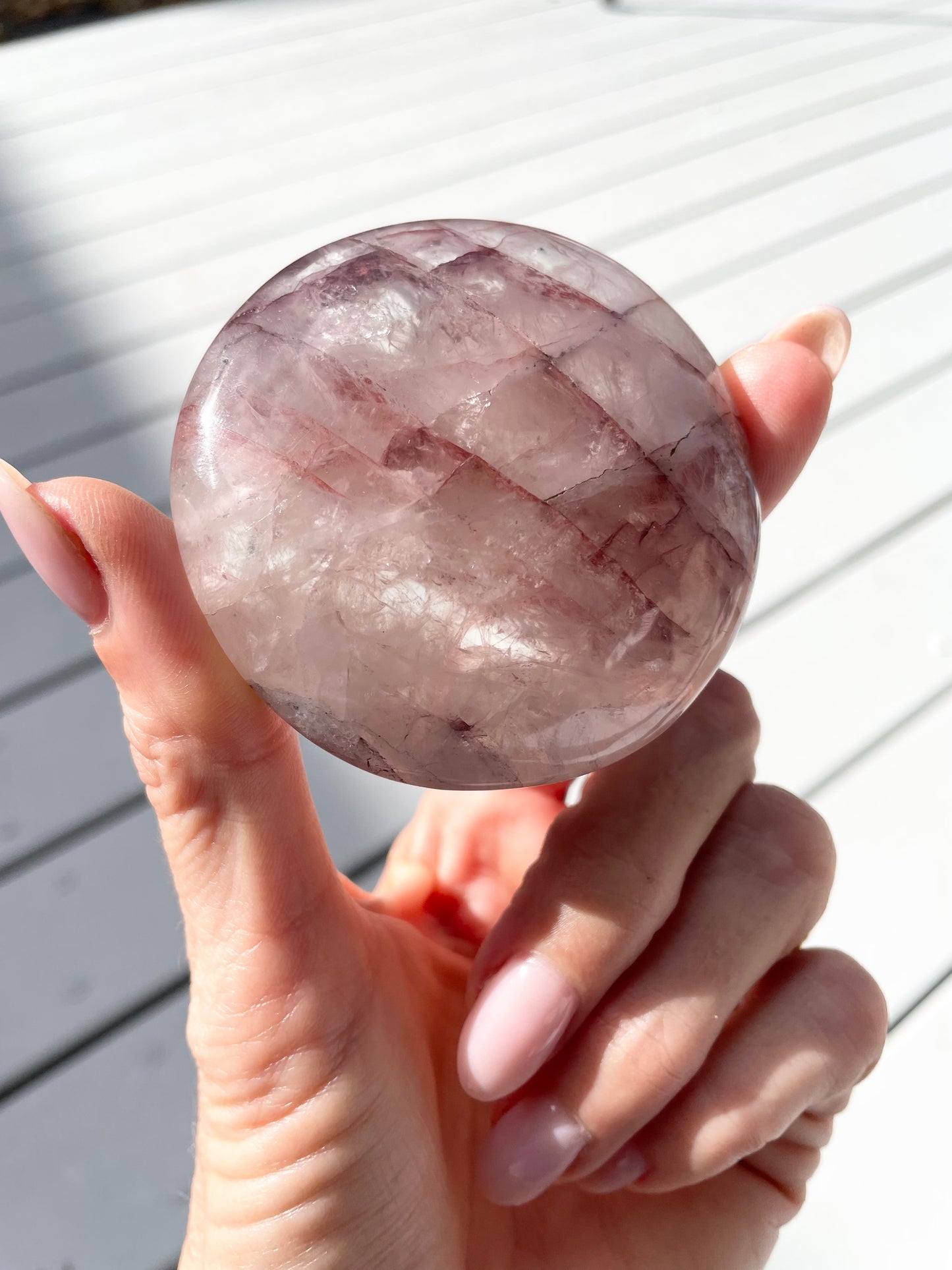 Fire Quartz Palm Stone