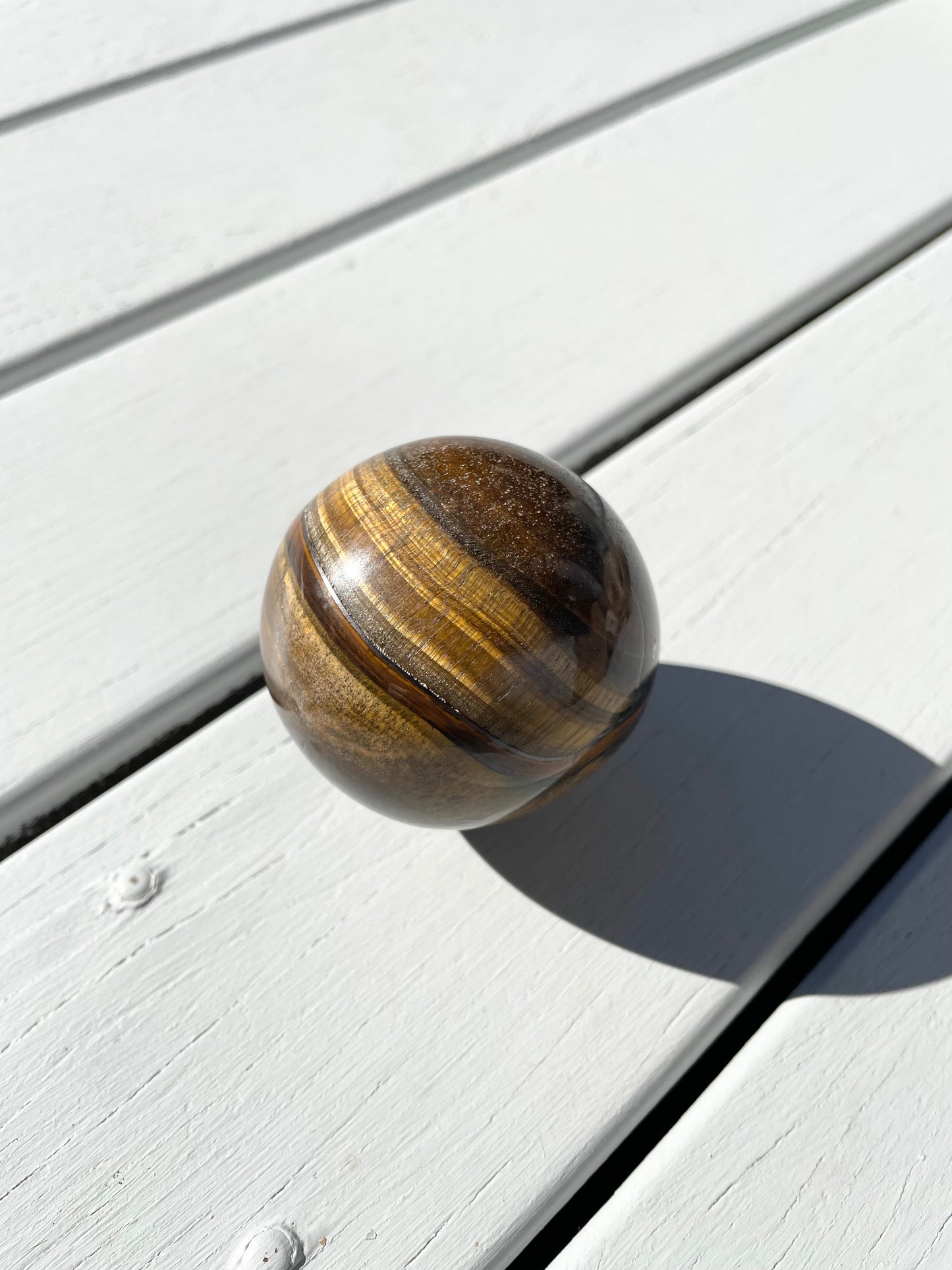 Tiger Eye Sphere includes holder