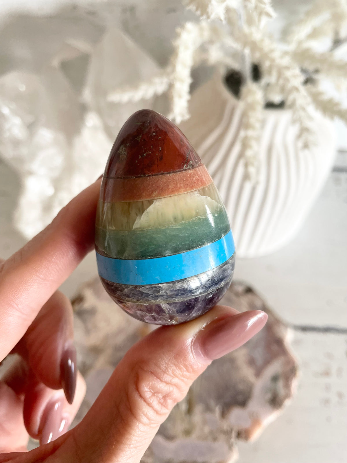 Chakra Bonded Egg with holder