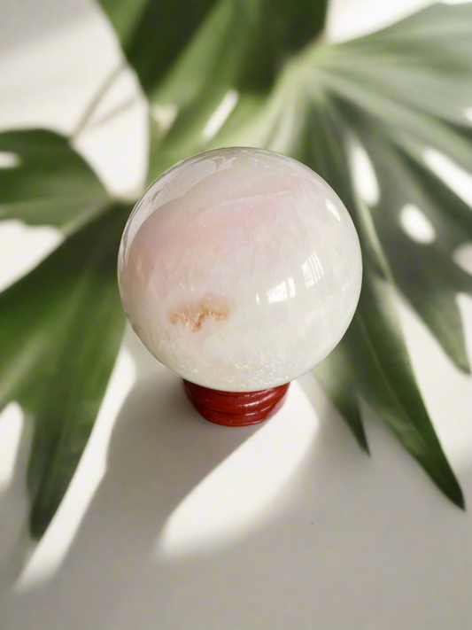 Mangano Calcite Sphere Includes Holder