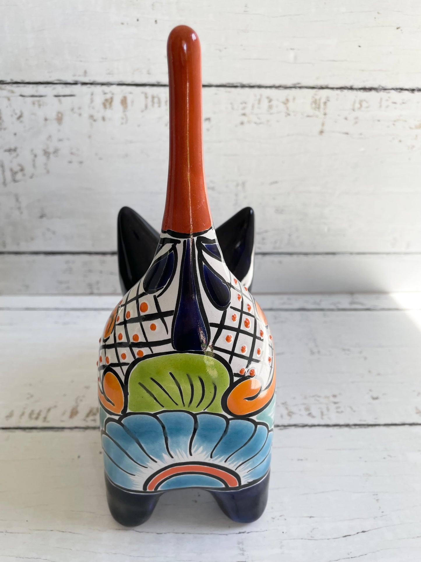 Mexican Talavera Cat Pot Planter
