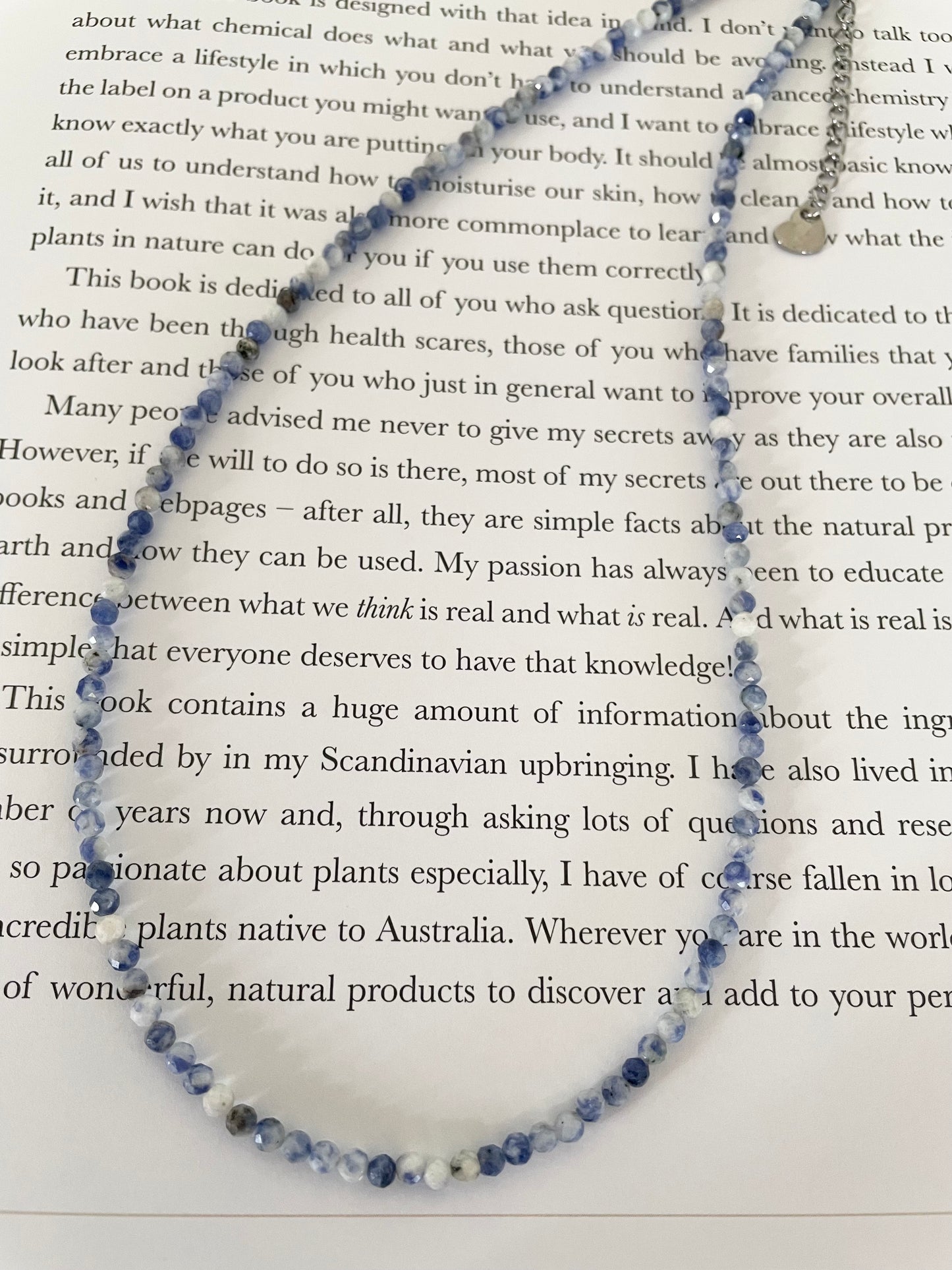 Blue Quartz Faceted Necklace