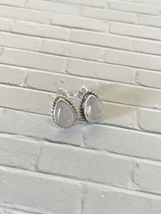 Rose Quartz Studs